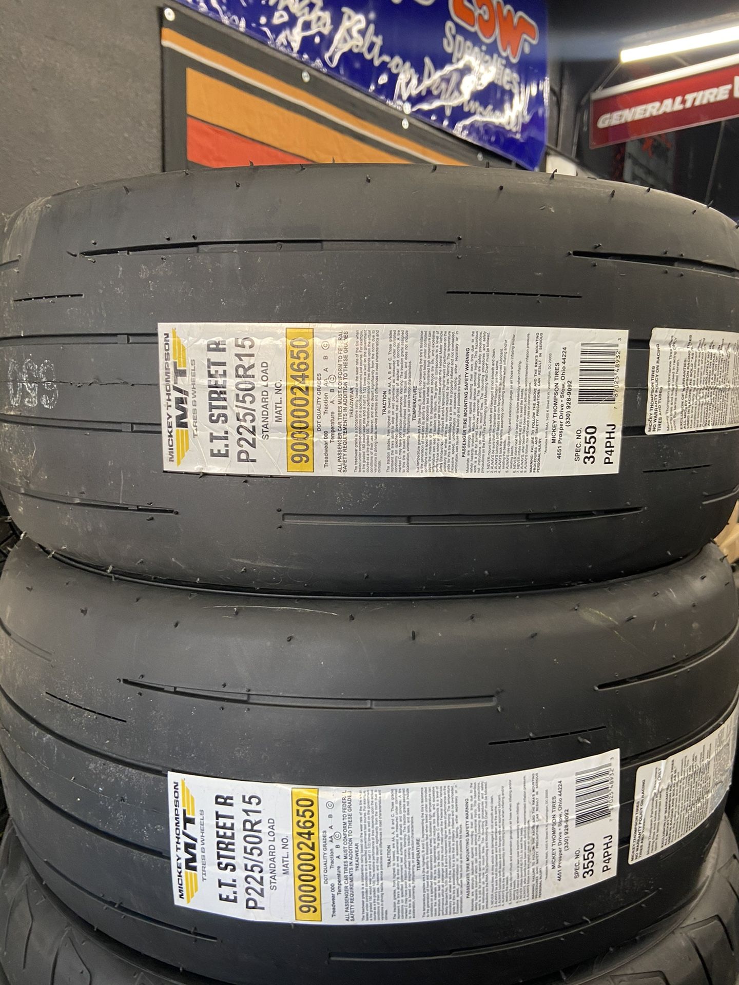 MICKEY THOMPSON P225/50R15 $245 NEW ET STREET R 225/50/15 RACE 225/50R/15 SLICKS DRAG RADIALS 225/50ZR/15 STREET RADIALS