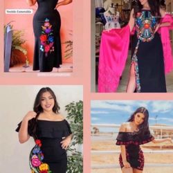 Vestidos Mexicanos Bordados ✨ Mexican Dresses & Blouses, Women & Girls ✨ ✨ Prices Vary - Precios Variados 