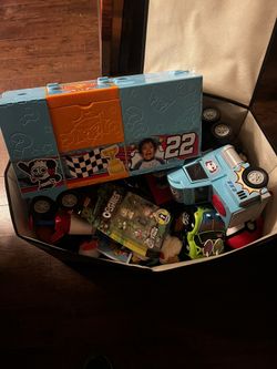 New and used box of toys 