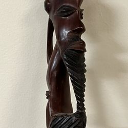 Very Old Hand-carved African Tribal Walking Cane. Pick Up Only