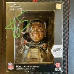 Seattle Seahawks Russell Wilson Christmas Tree Ornament 
