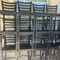 High Black Chairs 