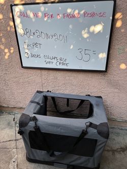 IESPET Collapsible Soft Dog Crate 28x20x20