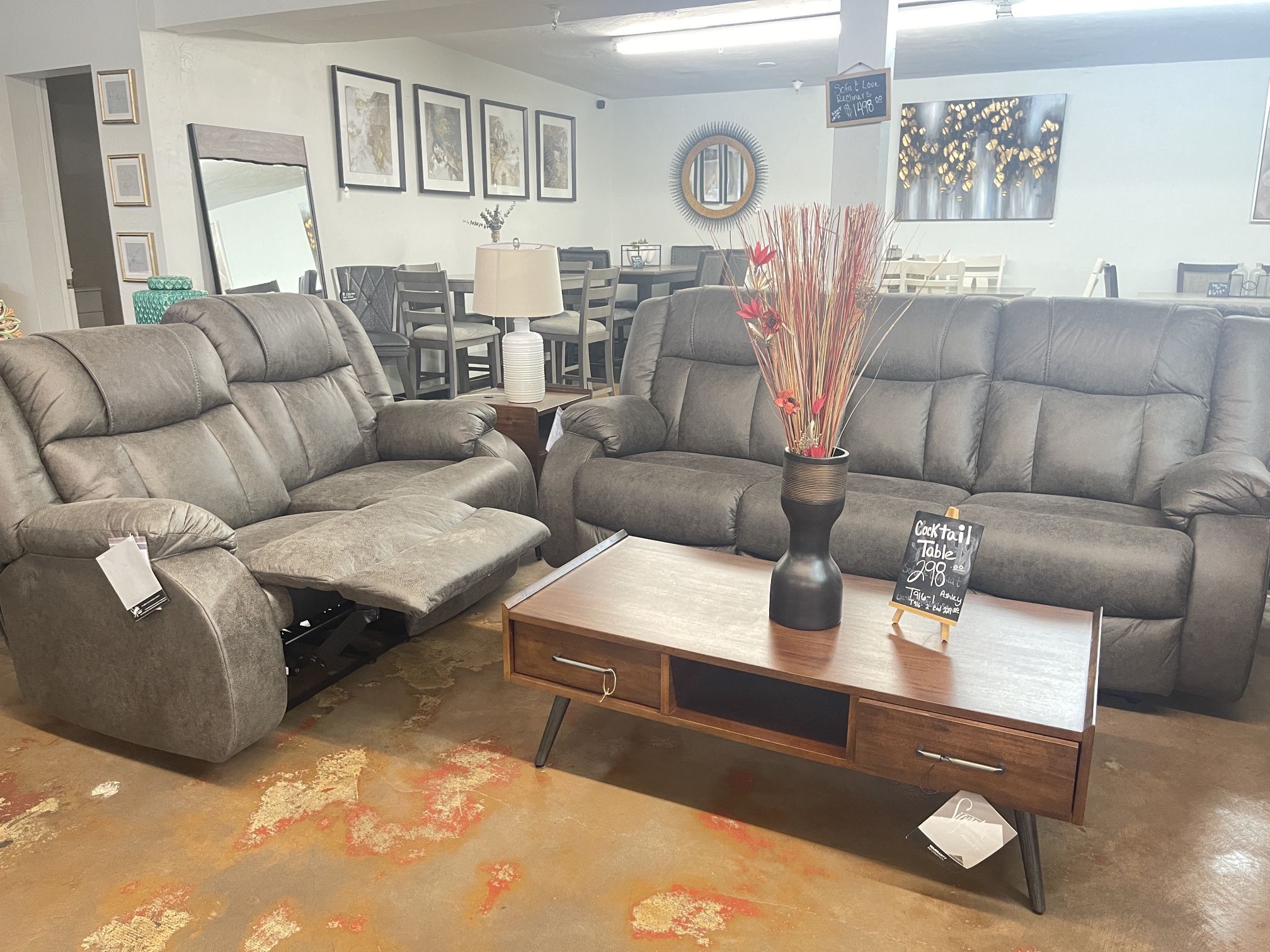 2pc Sofa And Loveseat Recliners 