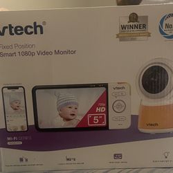 VTech - Smart Wi-Fi Video Baby Monitor w/ 5" HC Display and 1080p HD Camera, Built-in night light, RM5754HD - White