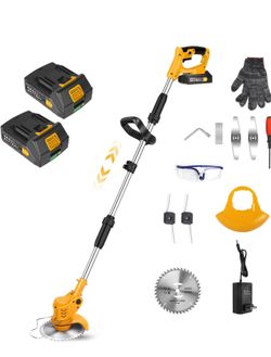 Cordless Weed Whacked Grass Trimmer With Batteries And Charger!  NEW 