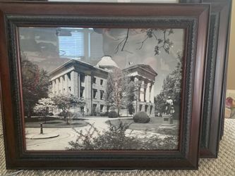 Olde Raleigh Black And White Prints In Nice Wooden Frames