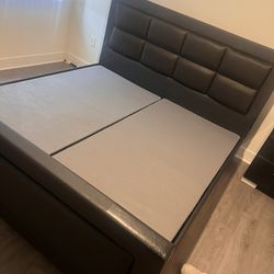 King Leather Bed Frame 