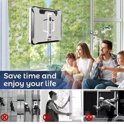 Window Cleaner Robot, W11 Smart Window Cleaning with Dual Water Spray, Remote Control Robot Window W