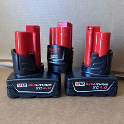 M12  4.0  And  M12  2.0  Milwaukee  Batteries 