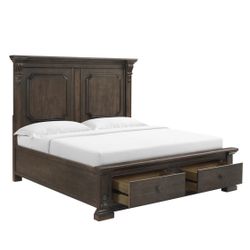 Queen Solid Wood Storage Bed ($1.5k) - New in box, Half Off