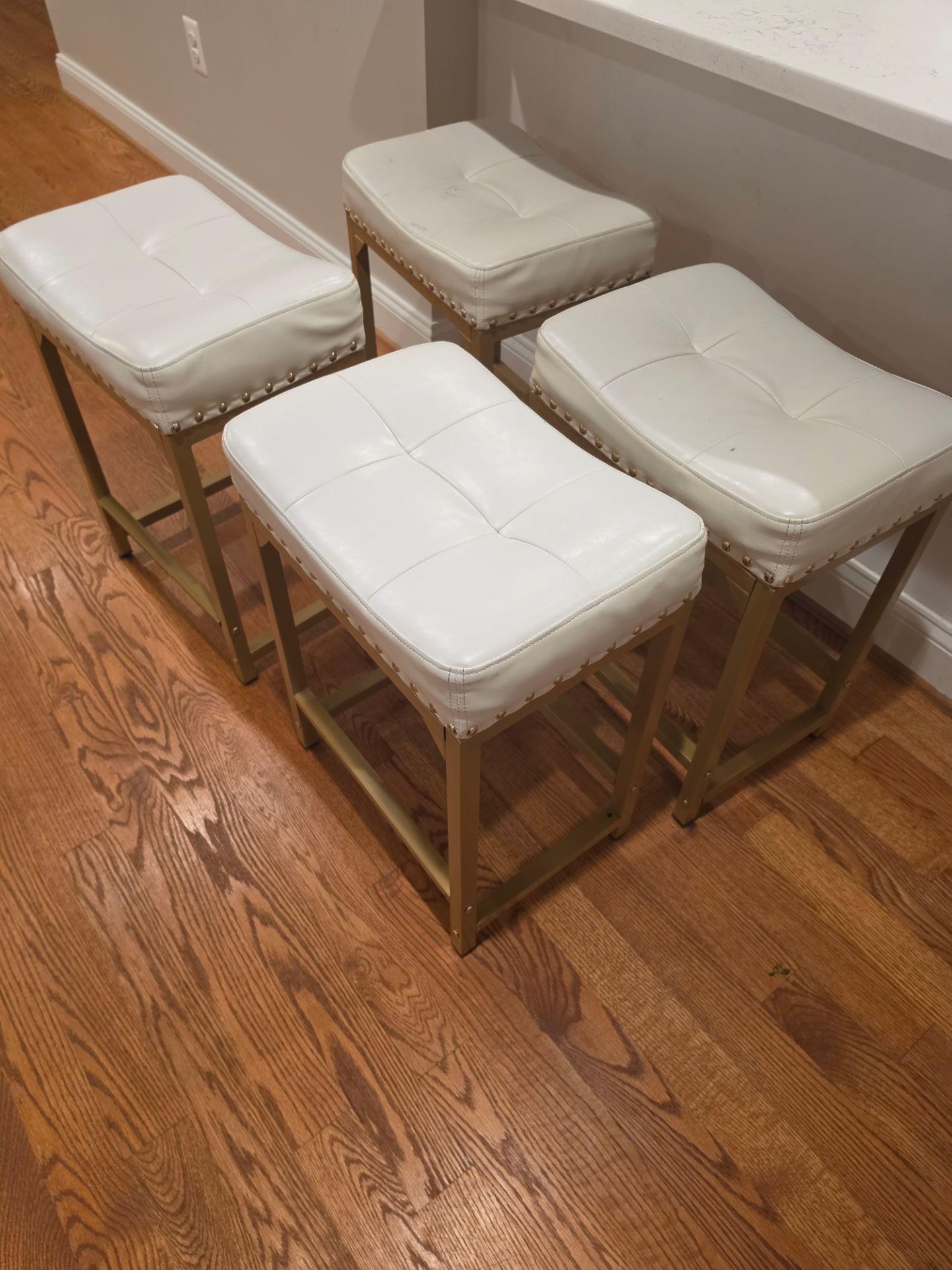 Leather kind bar stools set of 4