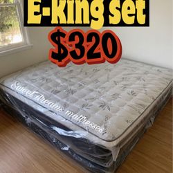 E King Size euro pillow top mattress Set โผ๏ธ