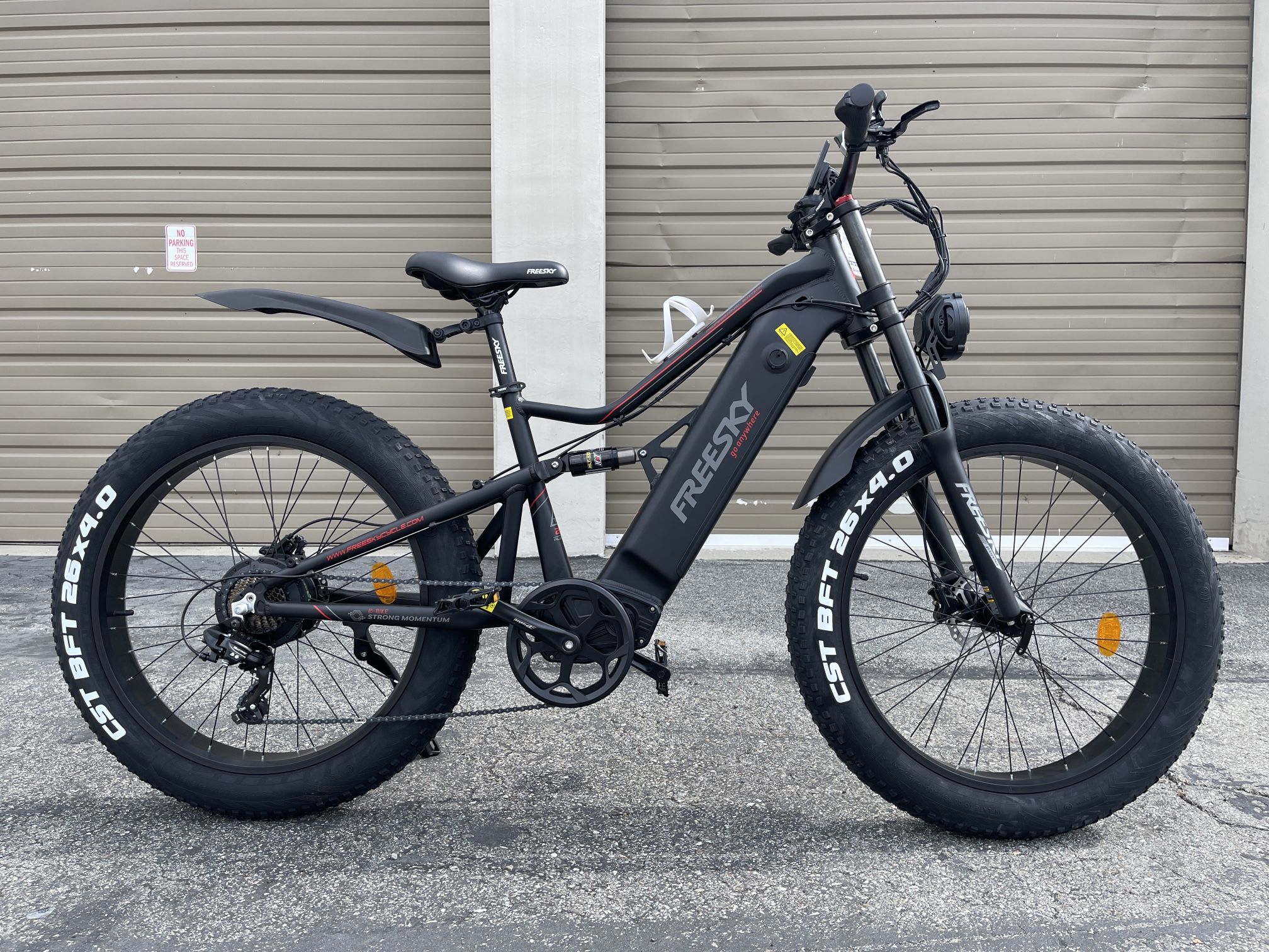 FREESKY Swift Horse 1000 Watts BAFANG Motor Dual Suspension 26 Inch Electric Bike In Black