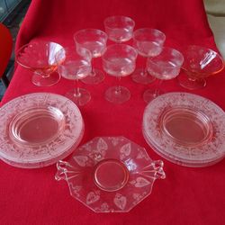 Depression Glass Serving Set