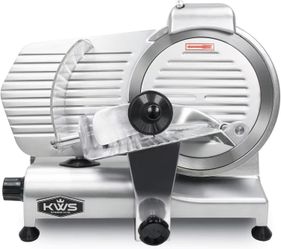 10NS Commercial 10" Meat Slicer, 320W High-Torque Motor, Precision Stainless Steel Blade, Deli-Style Thin Slicing, Built-In Sharpener, Heavy-Duty Alum