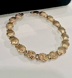 🏖️ 14KT Yellow Gold 12.3 Grams Nautical Sea Shell Bracelet