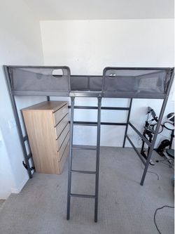 Free Loft Bed / Bunk Bed – Metal Frame (Twin Size)