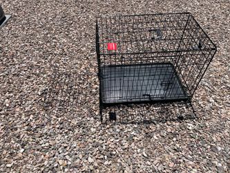 Dog crate with two doors