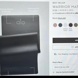 Alo Warrior Yoga Mat New 