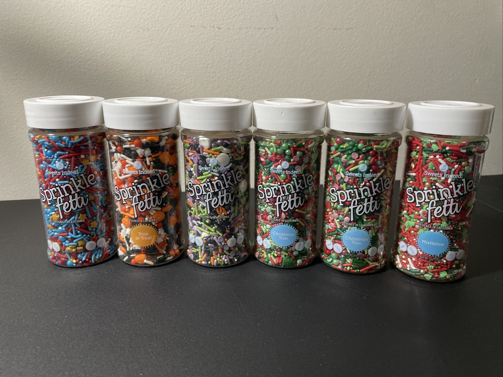 6PK Sweets Indeed Sprinkles, Edible Sprinkle Mix, Variety flavor for Cake....