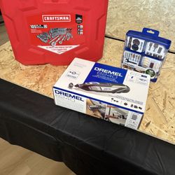 BRAND NEW CORDLESS DREMEL WITH ACCESSORIES AND NEW SOCKET SET
