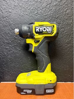Used RYOBI  Impact Driver 1/4" Brushless Cordless W/ 18V 1.5AH BATTERY
