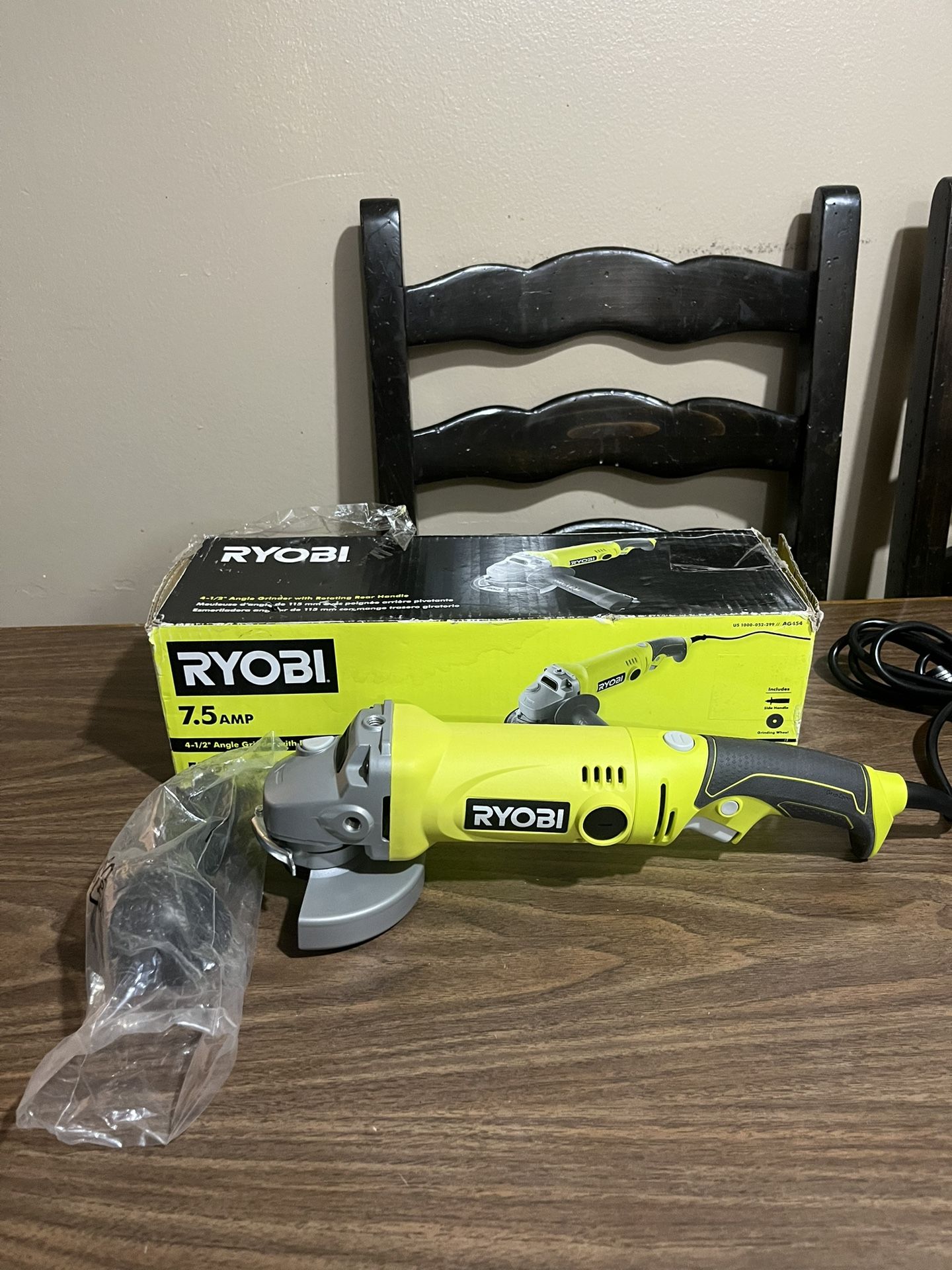 Ryobi 7.5 Amp 4-1/2” Angle Grinder