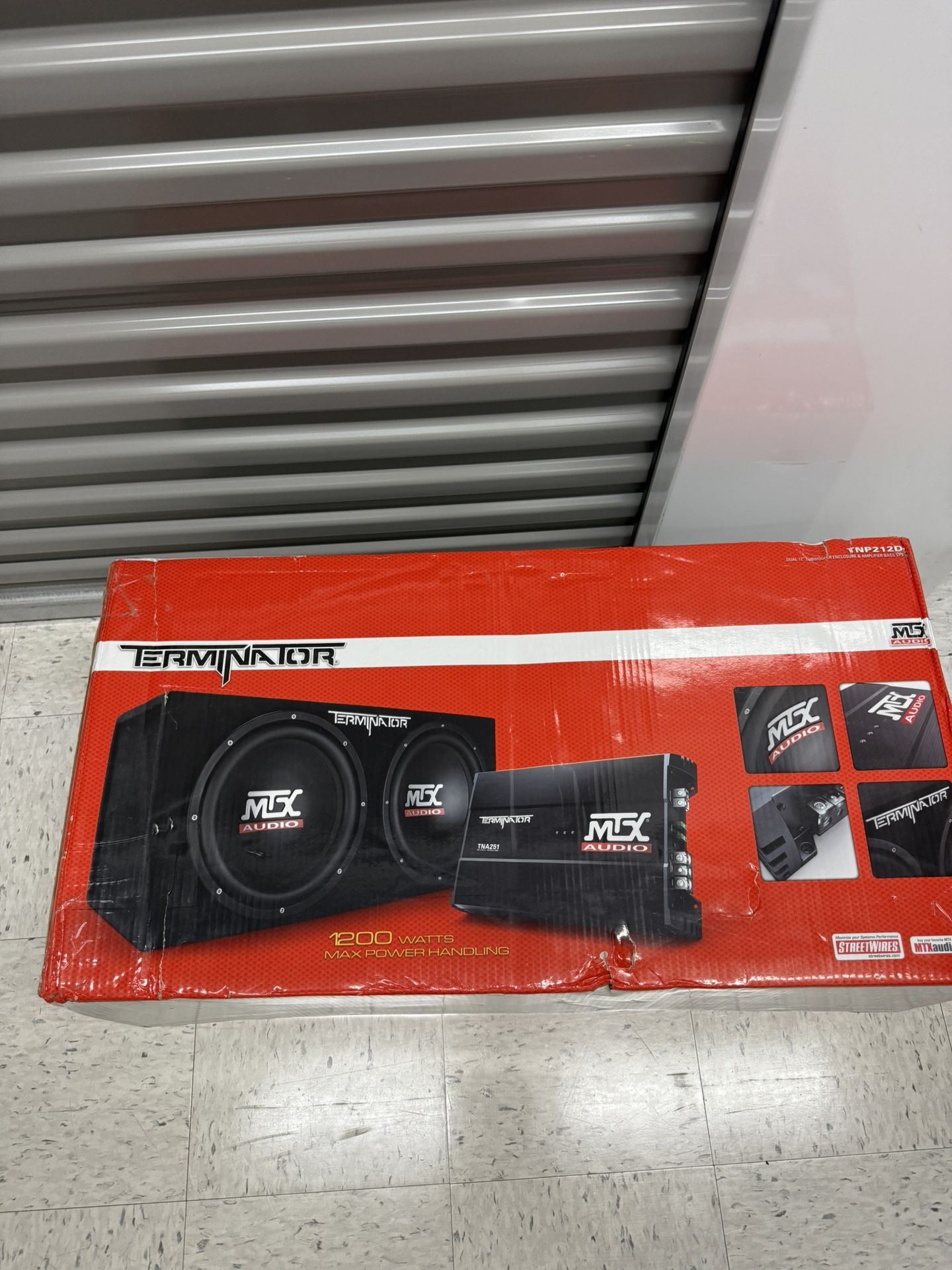 MTX 12" 1200W Dual Loaded Car Subwoofer Audio w/ Sub Box + Amplifier