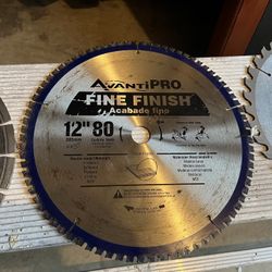 AvantiPRO 12” 80 Teeth Fine Finish Saw Blade 