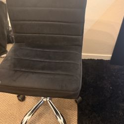 Black Swivel Vanity Chair