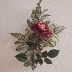 Artificial Rose Wall Art
