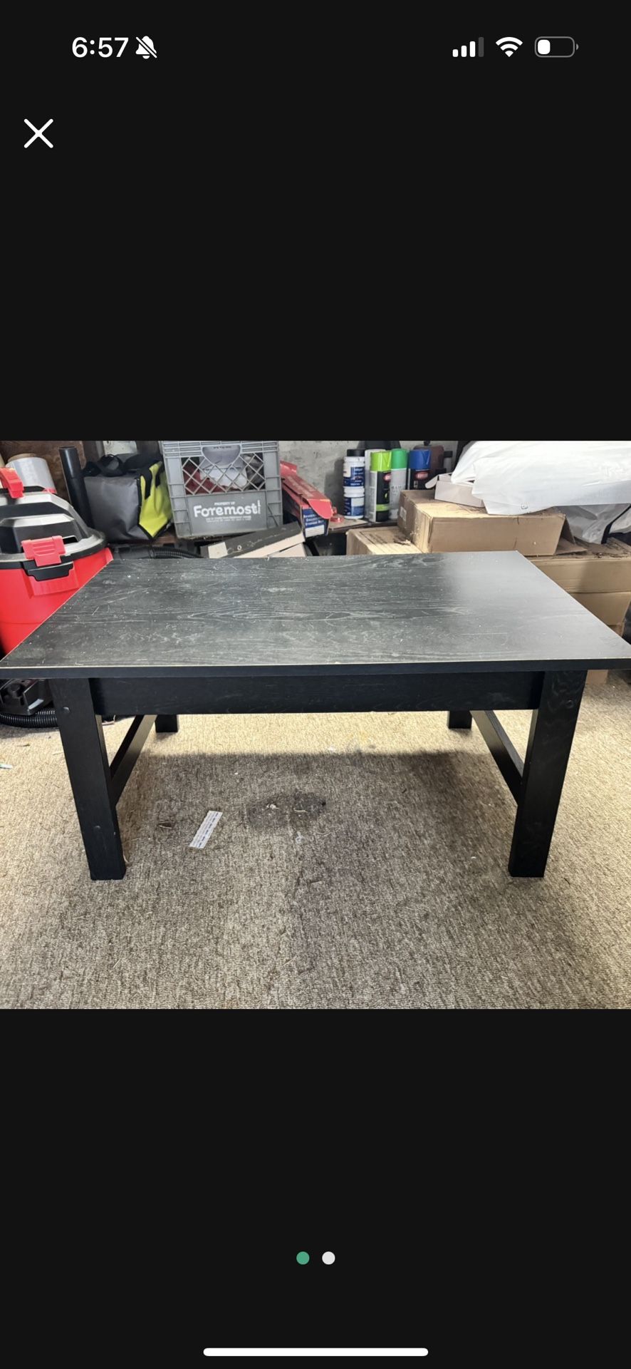 Small Short Black Table