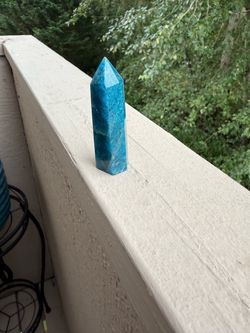 Blue Apatite Crystal Tower Point