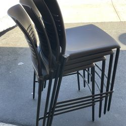 Set Of 4 Patio, Bar High Chairs