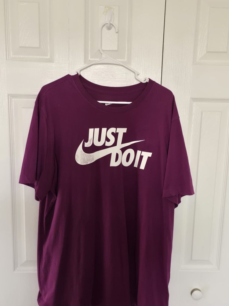Nike Purple Just Do It T-Shirt Xl Viotech Pre-owned