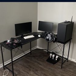 Desk, Two Monitors 