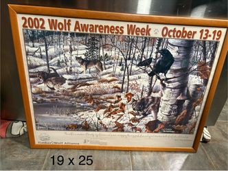 Vintage 2002 National Wolf Awareness print