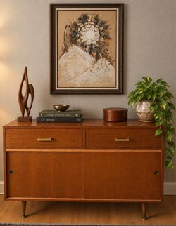 Mid-Century Modern Heavy Impasto Abstract Acrylic Painting on Canvas by Frank Walcutt