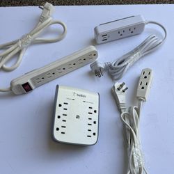 Lot of 3 - Assorted Surge Protectors Power Strips