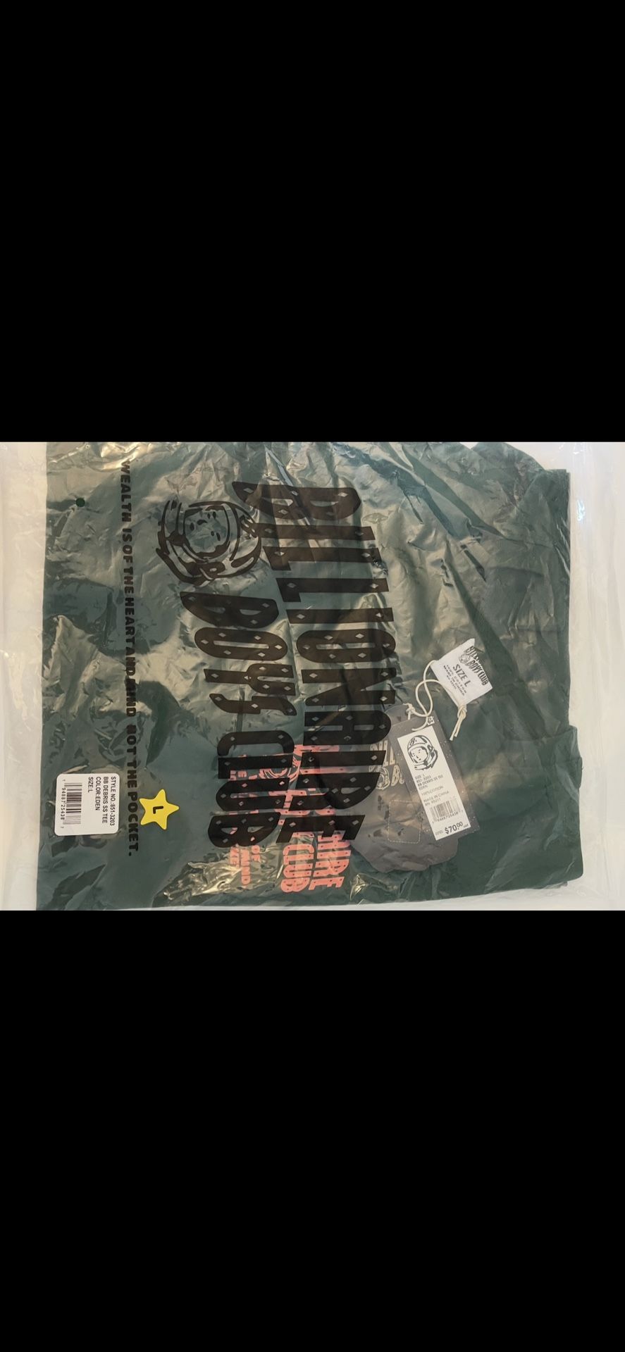 Billionaire Boys Club T-Shirt, Large (L) Eden Green
