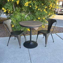 Industrial Bistro Table Set ( Can Deliver For $10 )