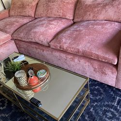Custom Pink Sleeper Sofa