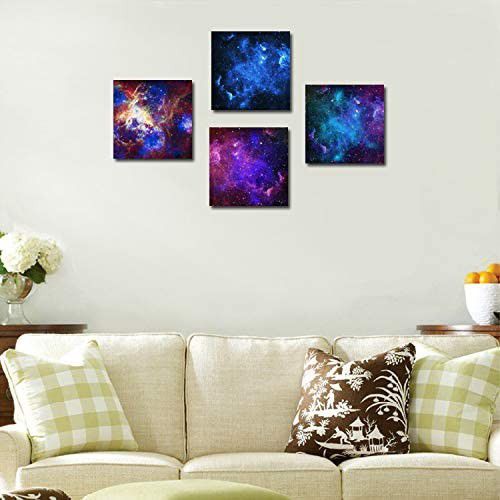 Outer Space Fantastic Nebula Galaxy Canvas Artwork Contemporary Artwork Picture Print Framed for Home Office Wall Decor
