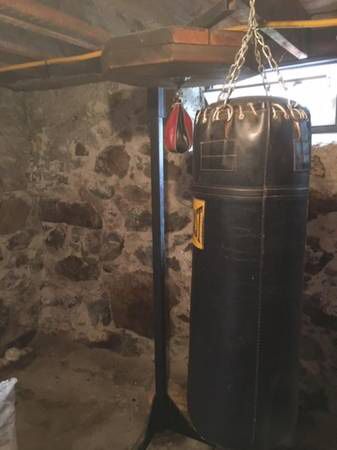 Heavy Bag & Speed bag w/ Cast Iron Stand