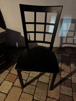 14 Metal cross back restaurant chairs