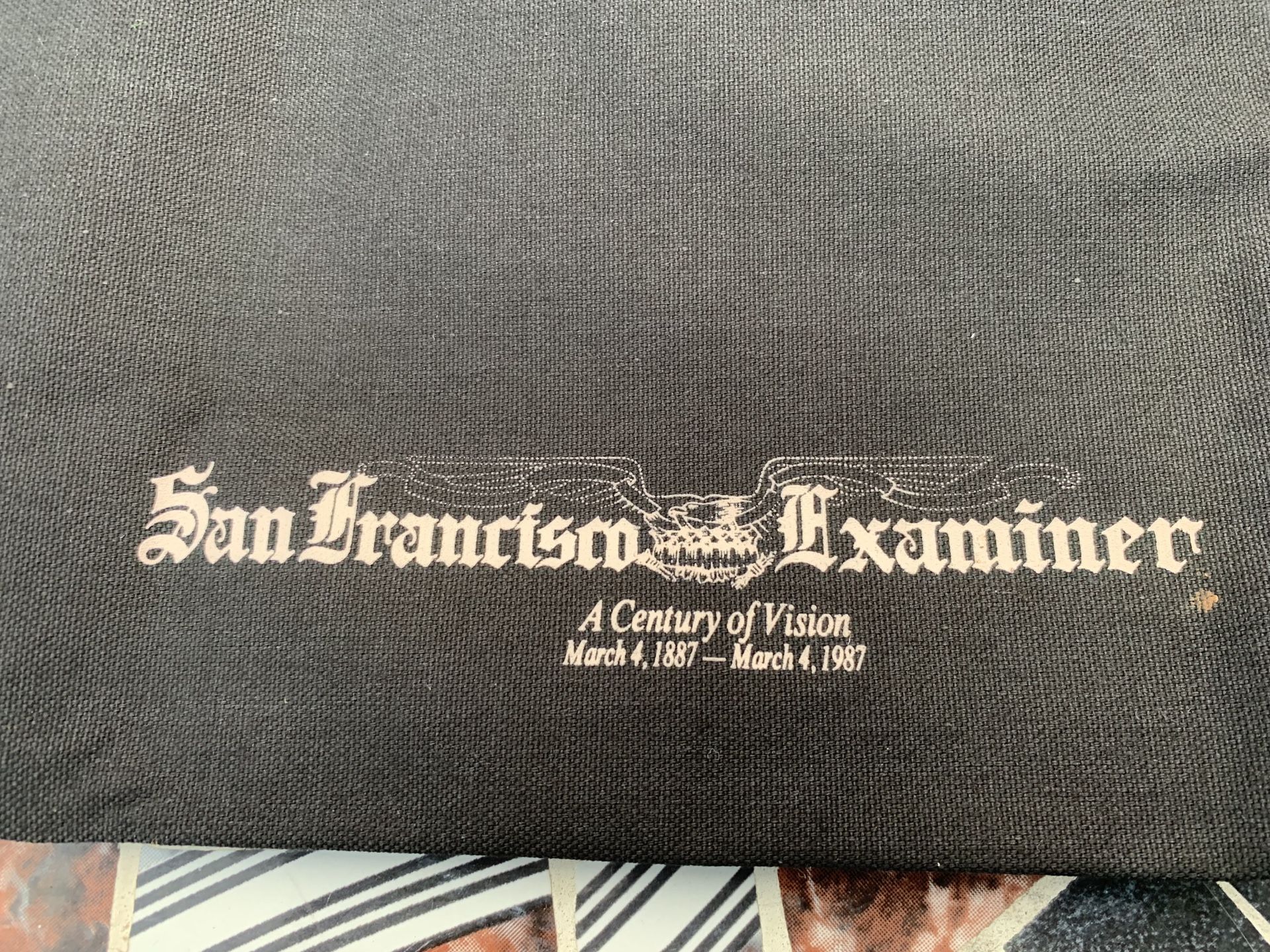 San Francisco Examiner vintage canvas, rare typo print