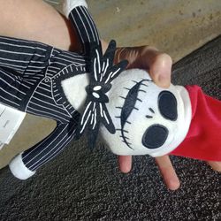 Plush Jack Skeleton Doll With Xmas Hat