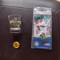 Vintage Mariner Items Cap Pin Vintage,  Safeco Item, Aaron Sele  Cap Pin.  Cash Porch Pickup Redmond 