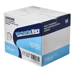 Victoria Bay Vinyl Powder Free Multipurpose Gloves 10 pack of 100 1000 Gloves M
